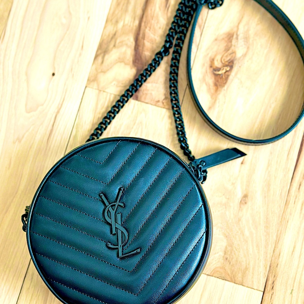 Saint Laurent YSL Quilted Grain Crossbody Bag